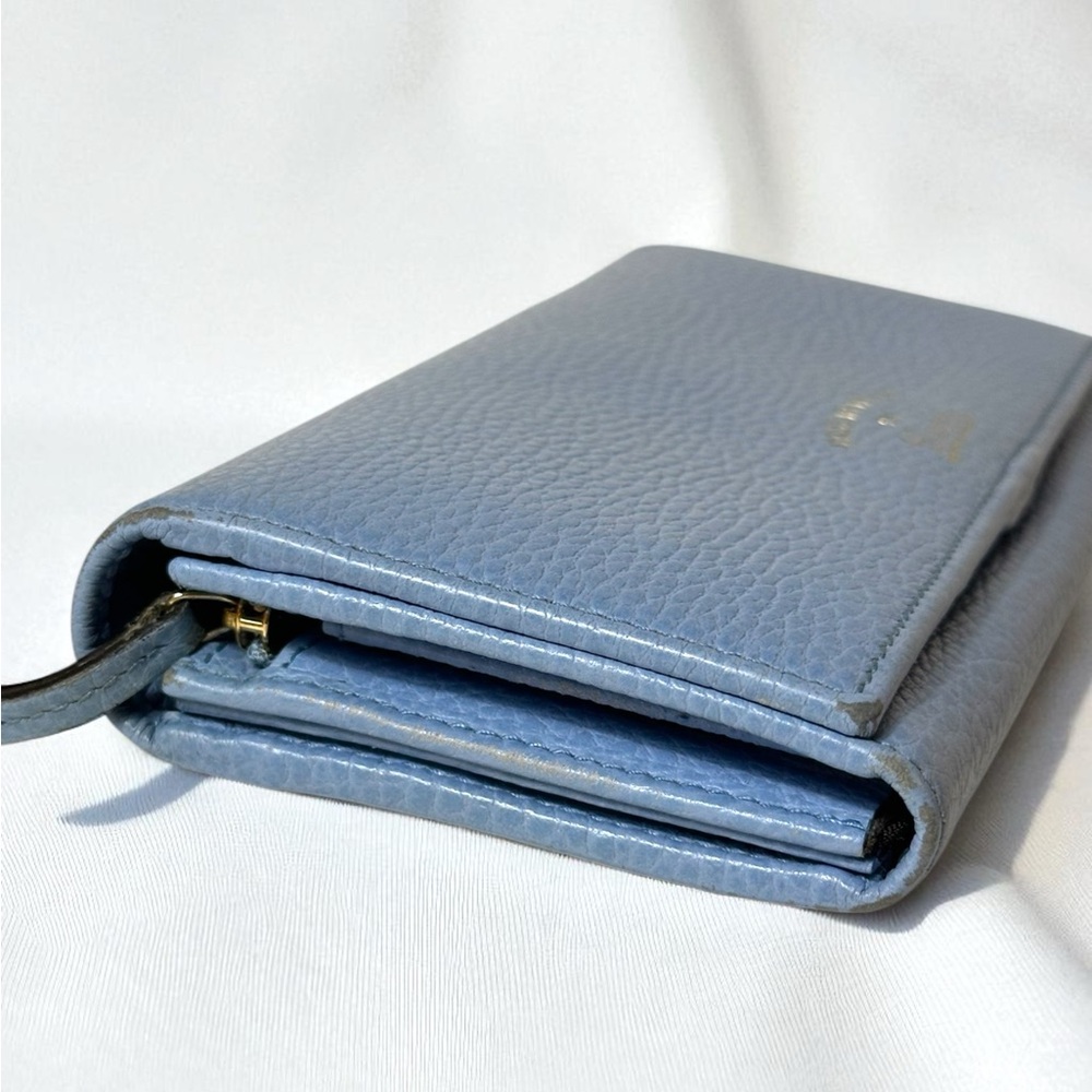 GUCCI Baby Blue Swing Long Bifold Wallet - Picture 4 of 7